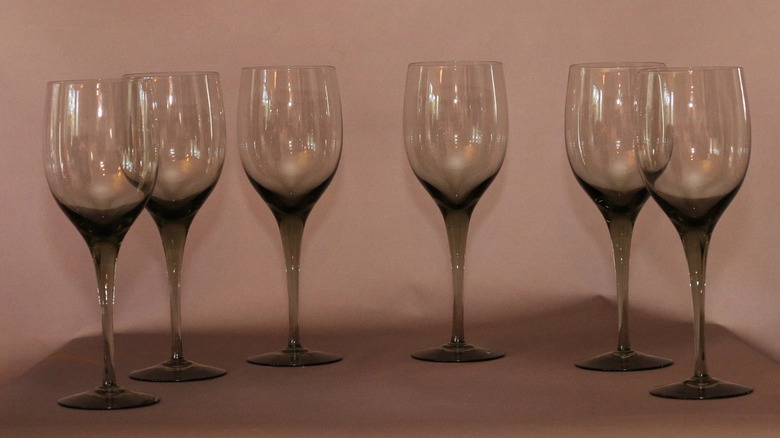 Set of Orrefors of Sweden wine glasses