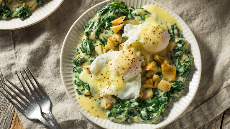 Plate of eggs Sardou