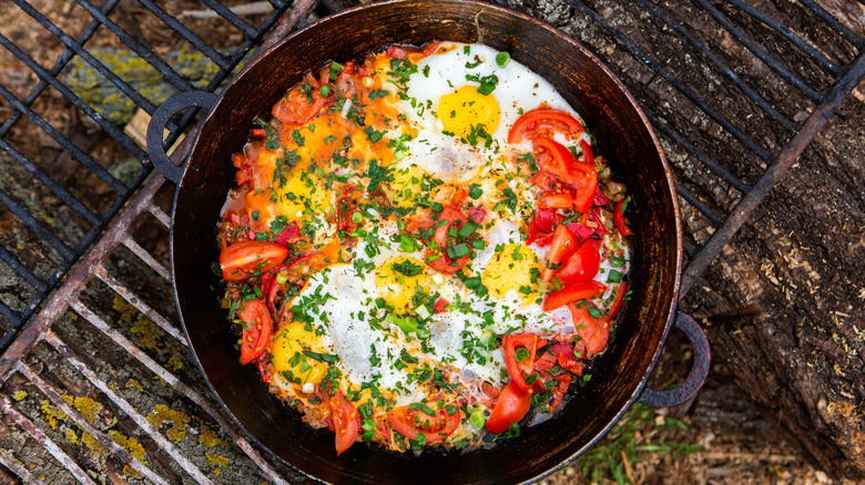 Pan of breakfast scramble