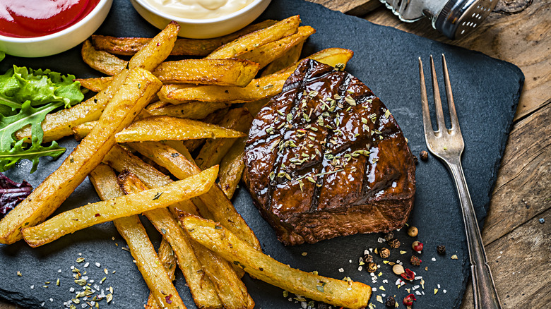 Steak with french fries