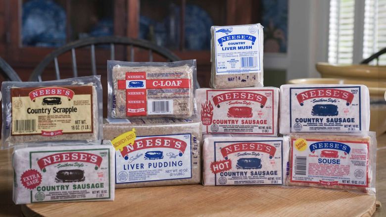 several Neese's products on a table