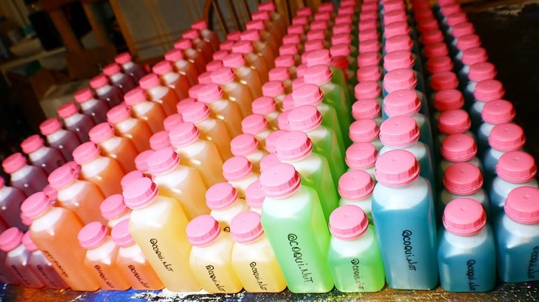 Bottles of several flavors of nutcracker cocktails