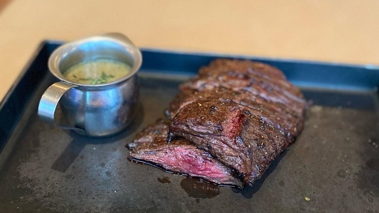 Skirt steak with a side of