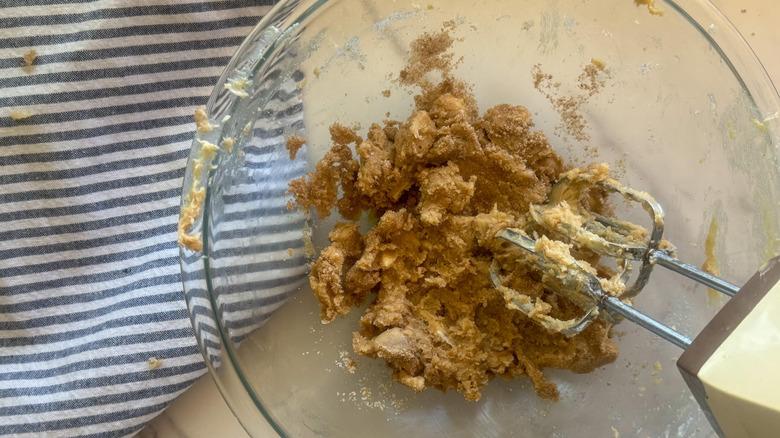 beaten mixture in bowl