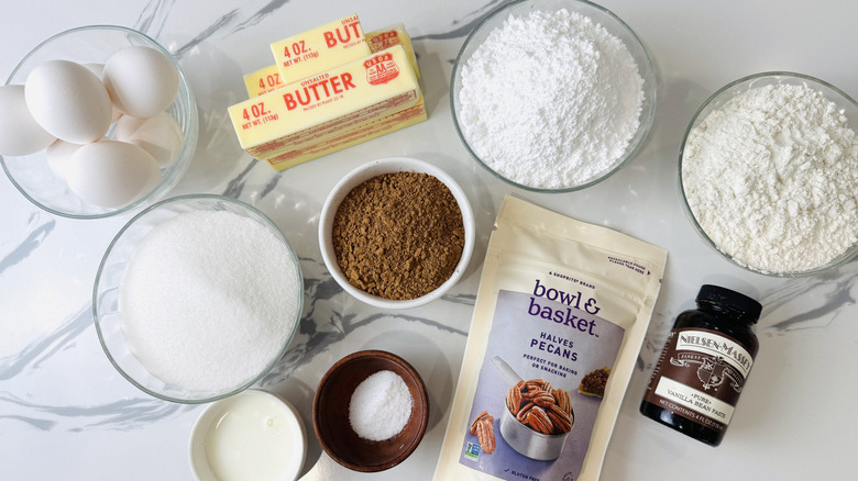 Ingredients for Tunnel of Fudge Cake