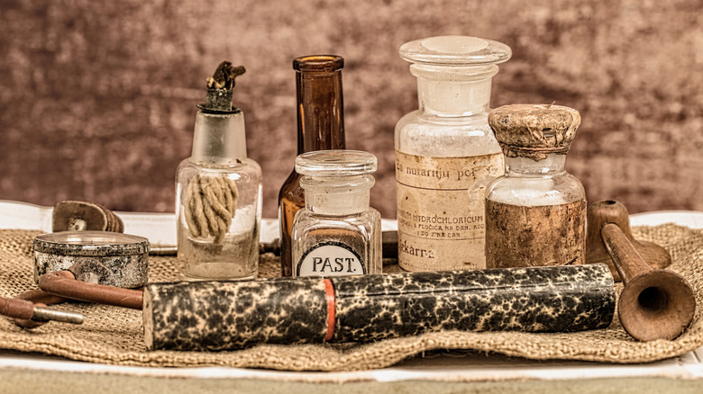Vintage apothecary bottles