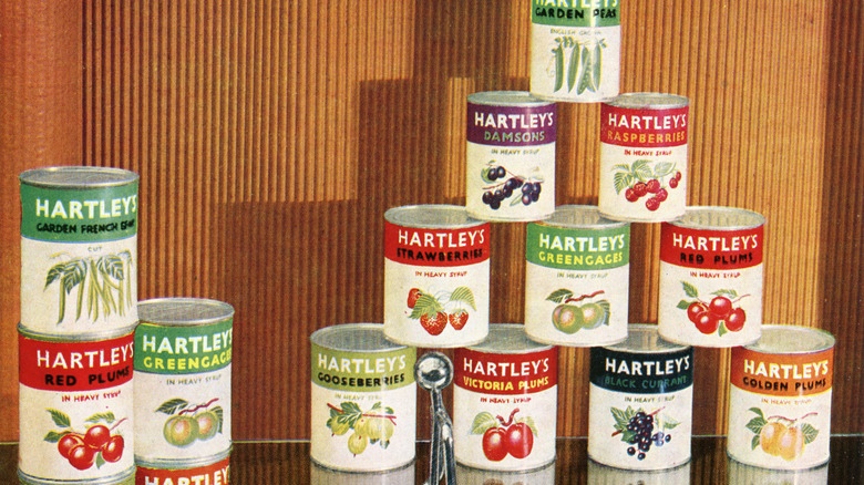 vintage canned vegetables
