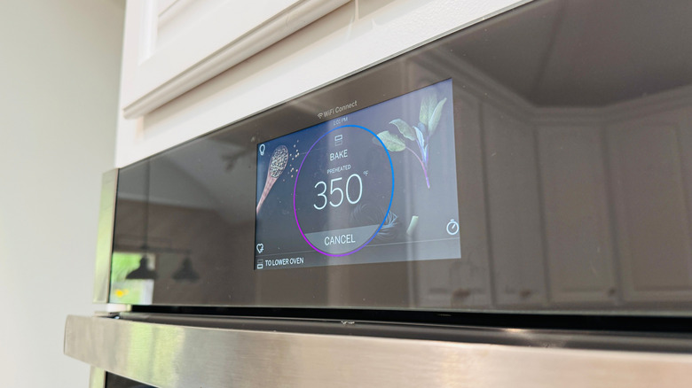 Oven temperature screen reading 350 F