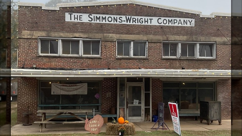 Exterior of The Simmons-Wright Company's brick building