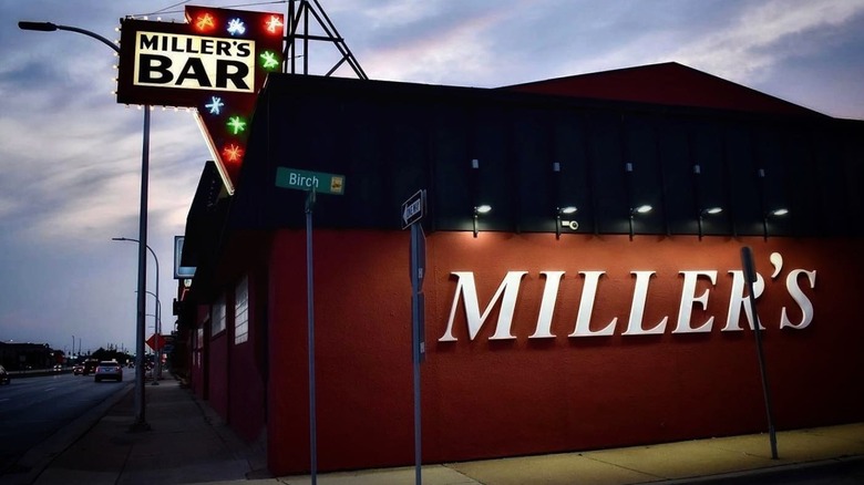 The exterior of Millers Bar in Dearborn, Michigan