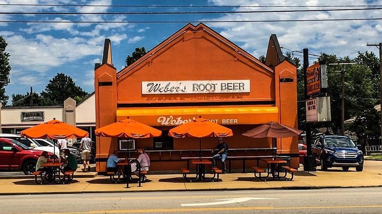The exterior of Weber's Superior Root Beer Restaurant in Tulsa, Oklahoma