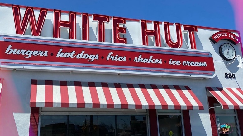 The exterior of White Hut in West Springfield, Massachusetts