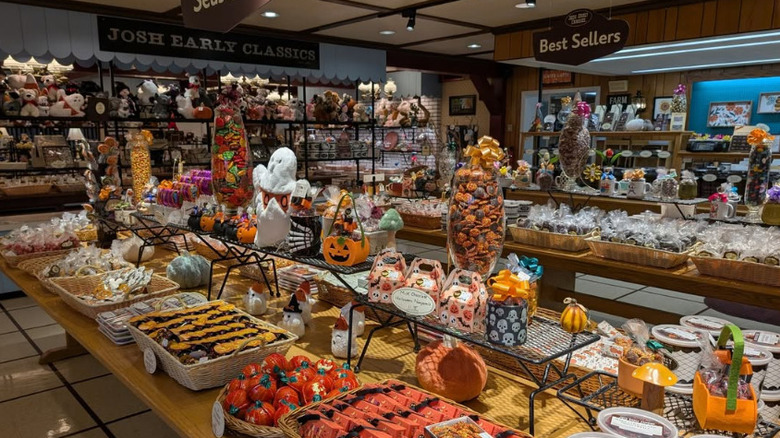 Tables of candy at at Josh Early Candies