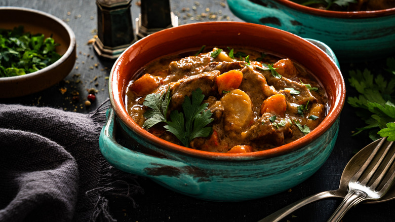 Pot roast served in a bowl