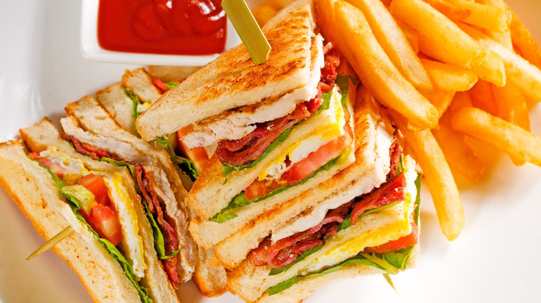 club sandwich with chicken breast