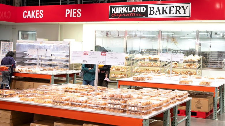 Overview of Costco's in-store bakery department.