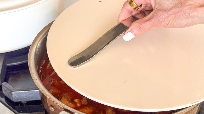 hand covering pan