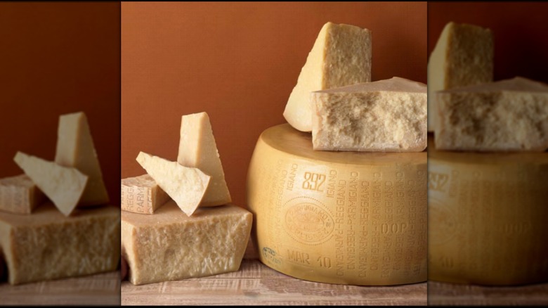 Wheel of Parmigiano Reggiano.