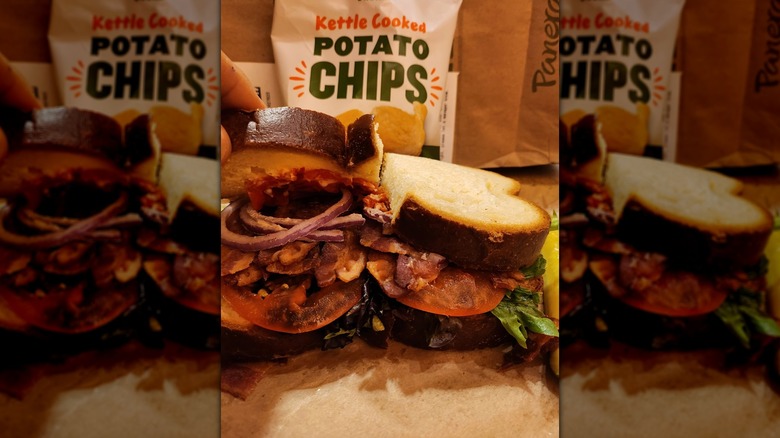 Image of Panera Tomato Basil BLT Sandwich.