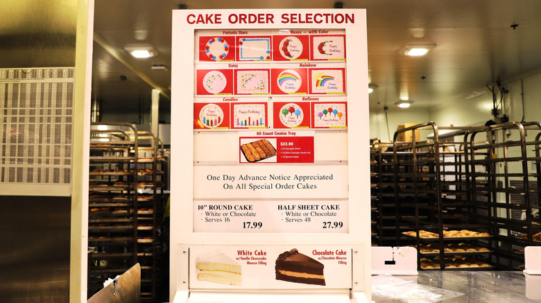 Cake ordering kiosk at a Costco