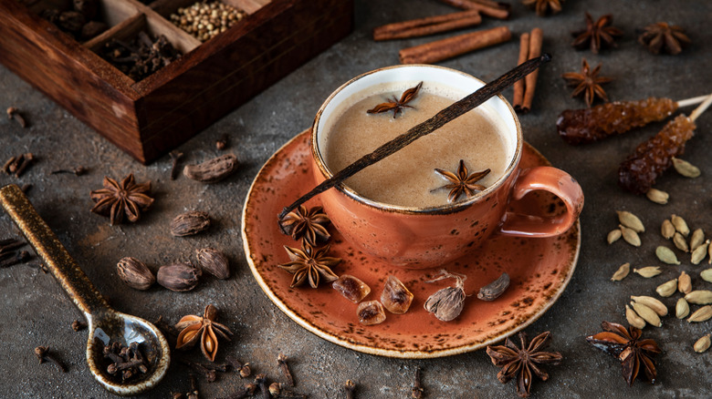 Mug of chai tea.