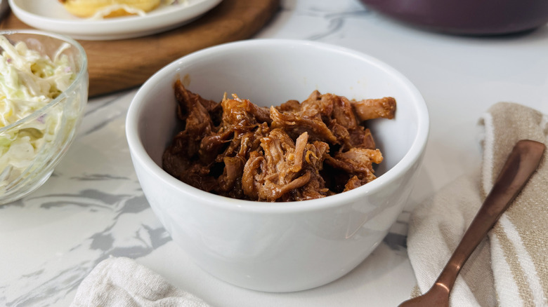 BBQ pulled pork in bowl