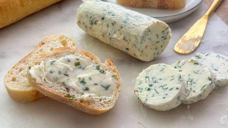 close up of butter on bread