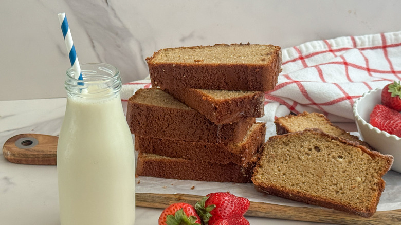 slices stacked up on board