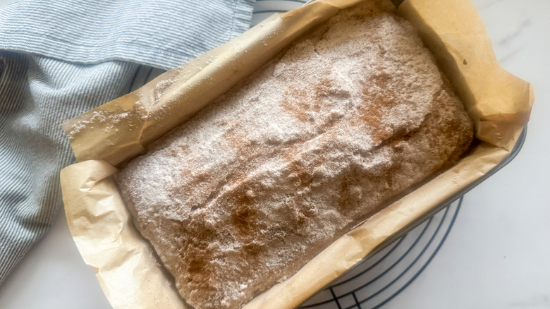 baked pancake bread on rack