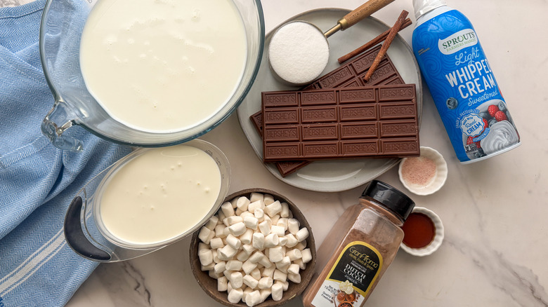Slow cooker hot chocolate ingredients