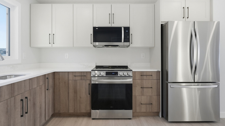 a clean, minimalist kitchen with oven