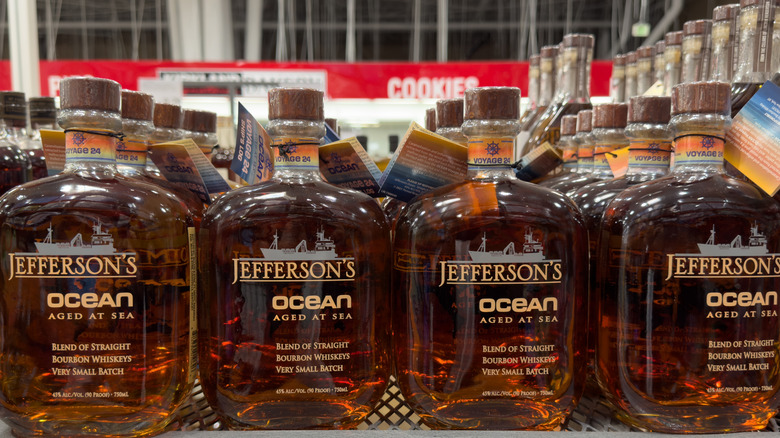 Jefferson's Ocean Aged at Sea Bourbon on display