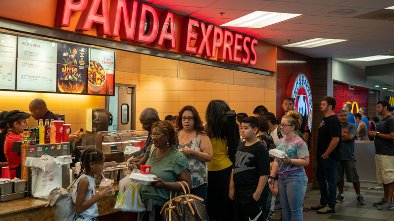 Busy Panda Express food line