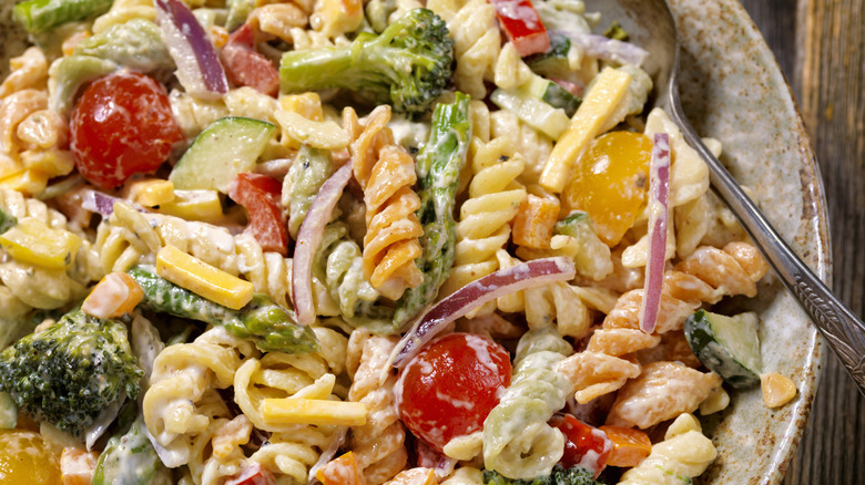 Creamy Rotini Pasta and Vegetable Salad