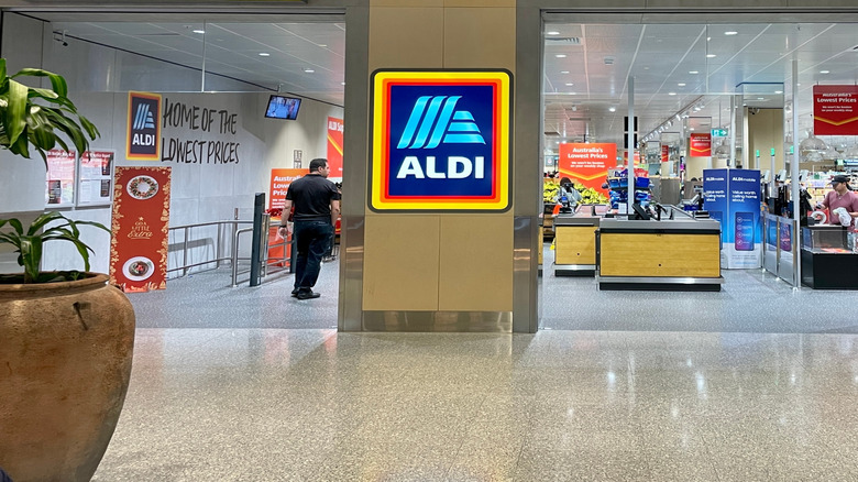 Interior of Aldi store