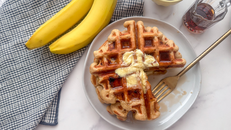 waffles on plate