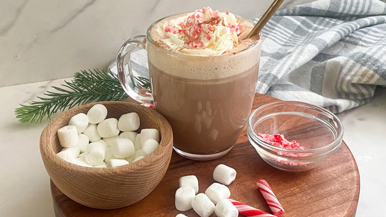peppermint hot chocolate on board