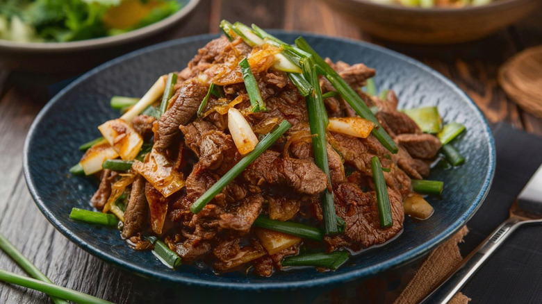 Mongolian beef dish