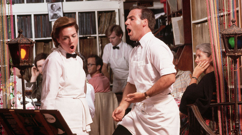 Waiters singing opera at Victor Café