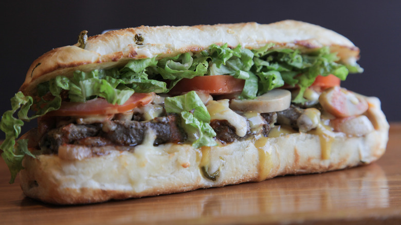 Steak and cheese sandwich