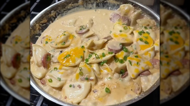Stew with pierogi