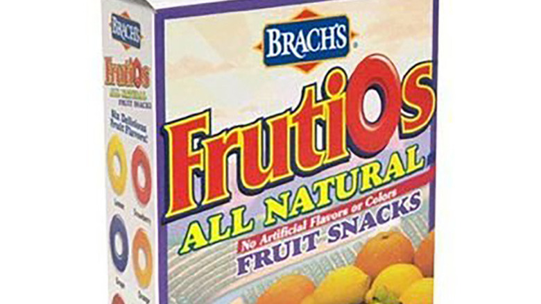 Close-up of a box of Frutio's fruit snacks