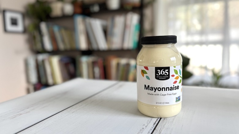 Whole Foods 365 mayonnaise on table
