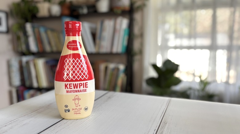 Kewpie mayonnaise on table