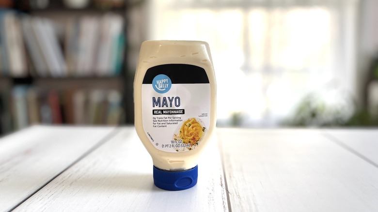Happy Belly mayonnaise on table