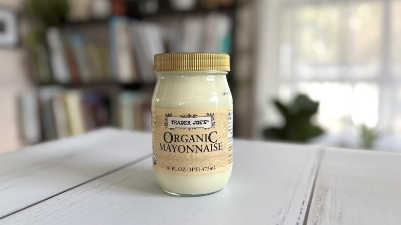 Trader Joe's mayonnaise on table
