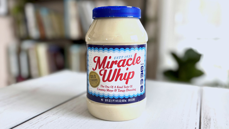 Miracle Whip mayonnaise on table