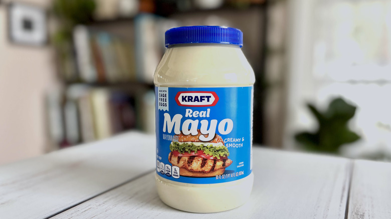 Kraft mayonnaise on table