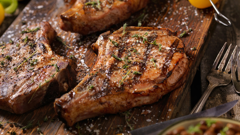 Grilled pork chops