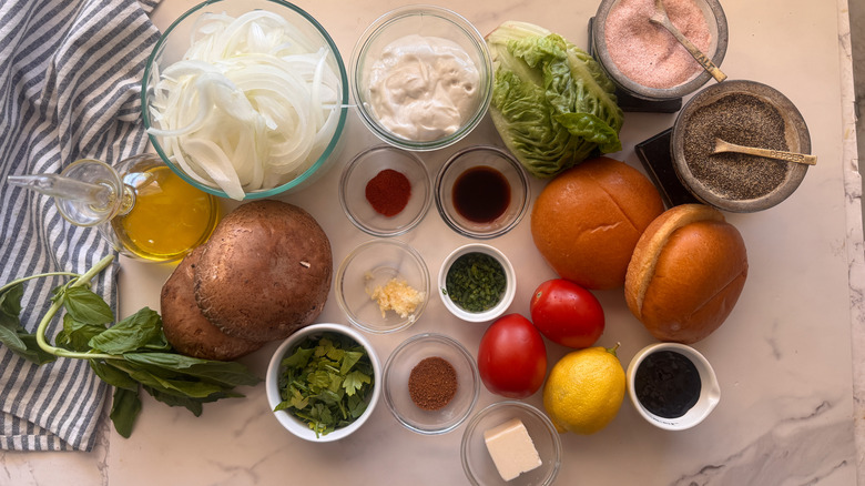 Portobello mushroom burger ingredients